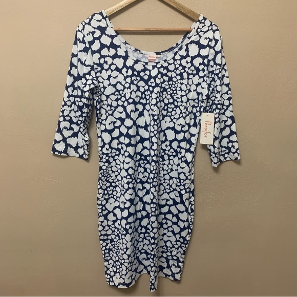 Persifor Kilpatrick Panthera Dress Blue White Size Large NWT New - Picture 3 of 11